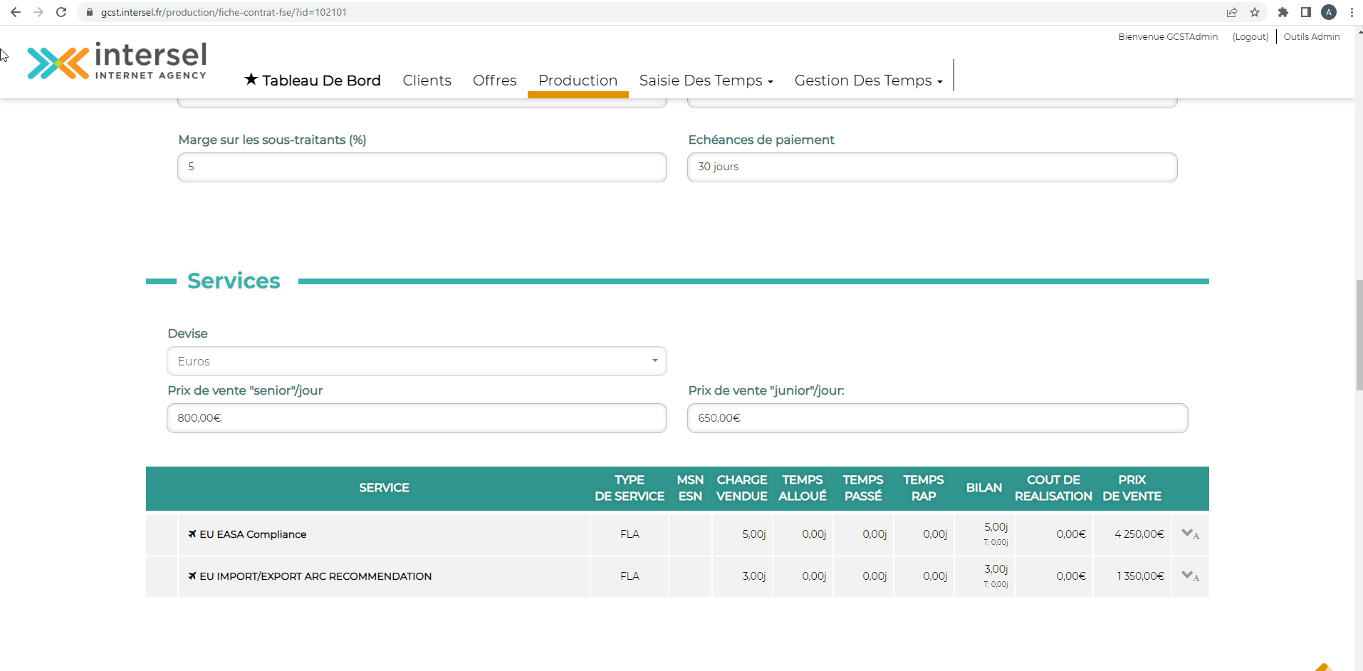 Gestion transparente des charges